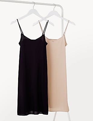 2 Pack Satin Full Slips