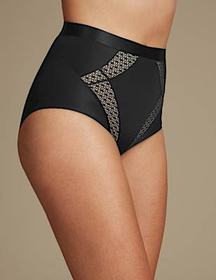 Medium Control Mesh Insert Full Briefs Knickers