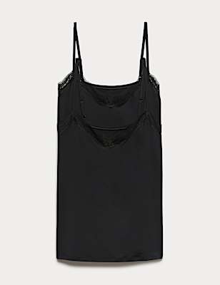 2 Pack Modal Rich Flexifit&trade; Lace Trim Vests