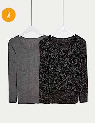 2pk Heatgen™ Thermal Sparkle Tops