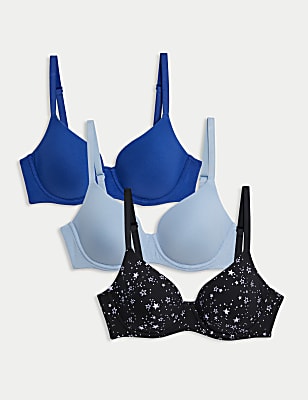 3pk Wired T-Shirt Bras