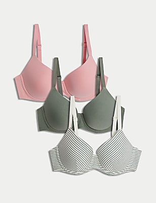 3pk Wired T-Shirt Bras