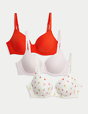 3pk Wired T-Shirt Bras