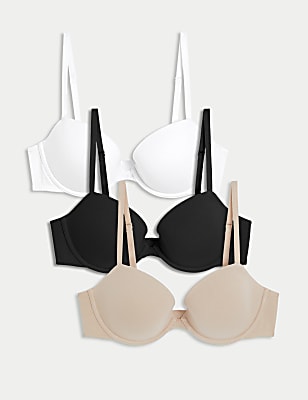 3pk Wired Balcony Bras