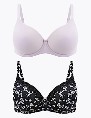 2pk Full Cup T-Shirt Bras A-DD