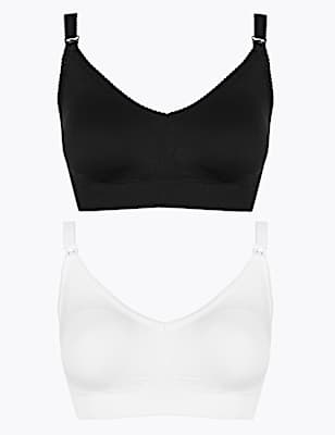 2 Pack Maternity Seamfree Padded Full Cup Bras