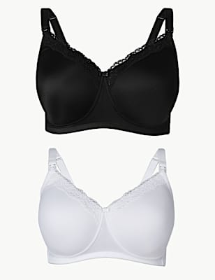 2pk Maternity Padded T-Shirt Full Cup Bras B-G
