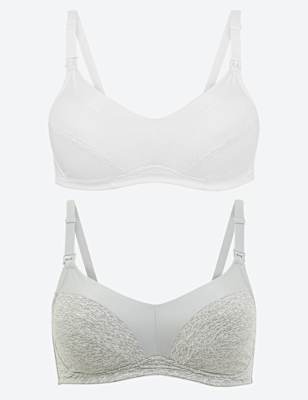 2pk Full Cup Nursing Bras B-G