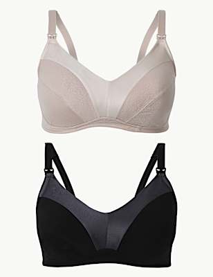 2pk Full Cup Nursing Bras B-G