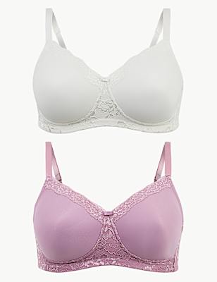 2pk Post Surgery Full Cup Bras A-E