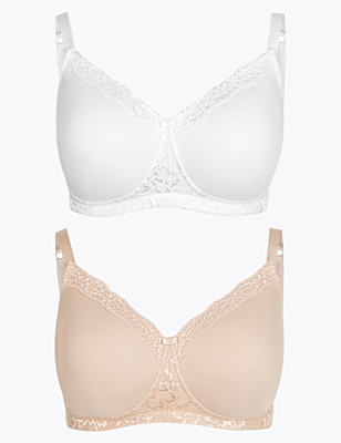 2pk Post Surgery Full Cup Bras A-E