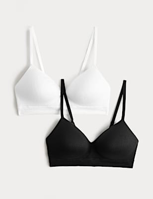 2 Pack Seamless Non Wired Full Cup Bras