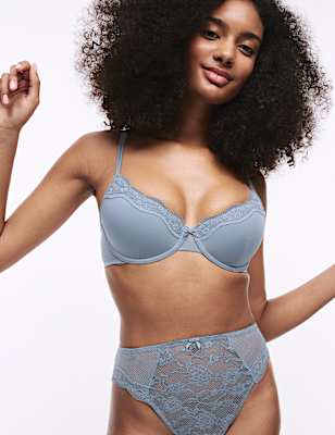 Jasmine Lace Wired Demi Cup Bra A-E