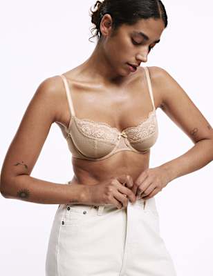 Jasmine Lace Wired Balcony Bra A-E