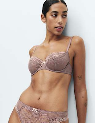 Jasmine Lace Wired Balcony Bra A-E