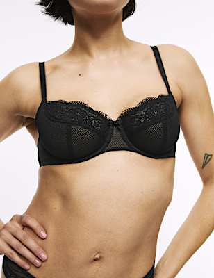 Jasmine Lace Wired Balcony Bra A-E