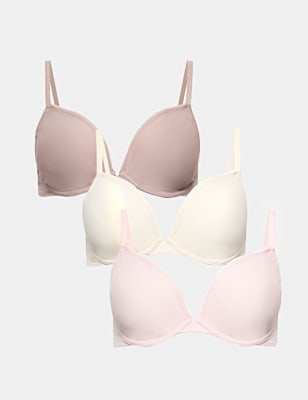 3 Pack Wired Plunge Bras (A-E)