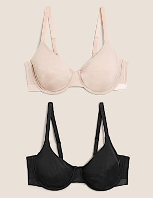2pk Non-Padded Full Cup Bras A-E