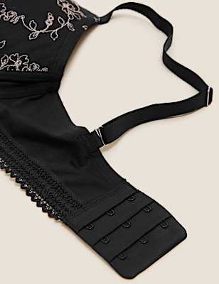Archive Embroidery Non Wired Plunge Bra A-E