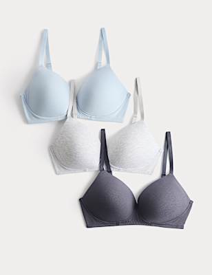 3pk Non Wired T-Shirt Bras A-E