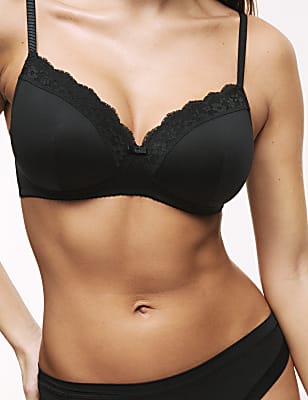 Lace Trim Non-Wired T-Shirt Bra (A-E)