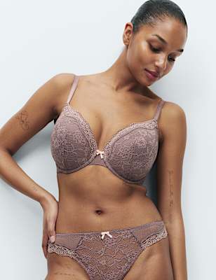 Jasmine Lace Wired Plunge Bra F-H