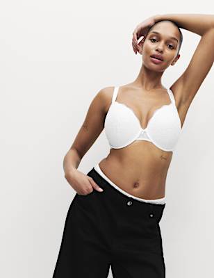 Jasmine Lace Wired Plunge Bra F-H