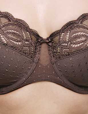 Amelia Lace Wired Full Cup Bra (F+)