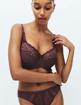 Amelia Lace Wired Full Cup Bra F-J