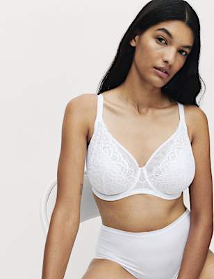 Amelia Lace Natural Lift Wired Full Cup Bra (F+)