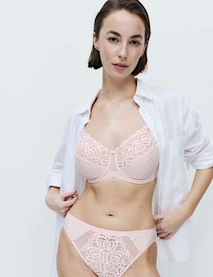 Amelia Lace Wired Minimiser Bra (C-H)