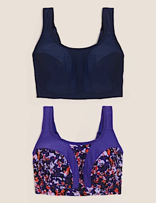 2pk Ultimate Support Non Wired Sports Bras A-E