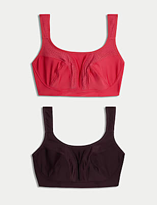 2pk Ultimate Support Non Wired Sports Bras A-E