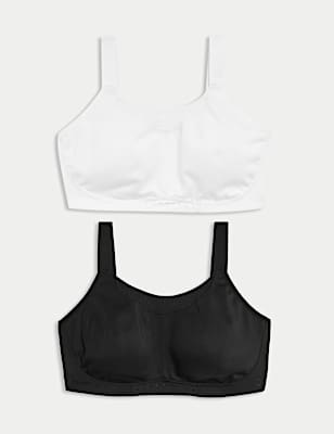 2pk Ultimate Support Non Wired Sports Bras (A-H)
