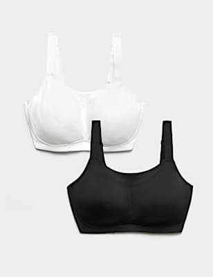 2pk Ultimate Support Non Wired Sports Bras (A-H)