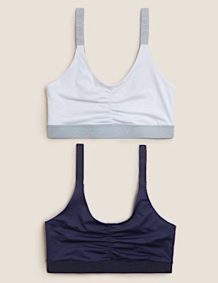 2pk Medium Impact Non Wired Sports Bras