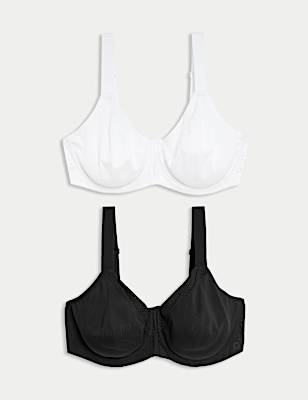 2pk Ultimate Support Wired Sports Bras (A-H)