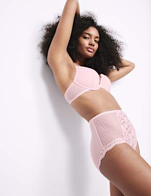 Jasmine Lace Wired Push Up Plunge Bra (A-E)