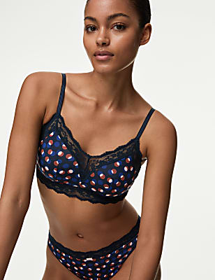 Lace Printed Non Wired Bralette A-E