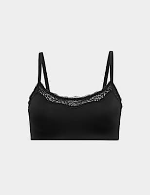 Body Soft Lace Trim Non Wired Crop Top