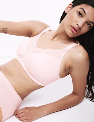 Cotton & Lace Non Wired Total Support Bra