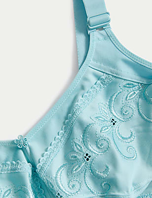 Embroidered Non Wired Total Support Bra