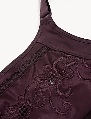 Embroidered Non Wired Total Support Bra