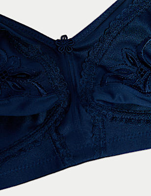Embroidered Non Wired Total Support Bra