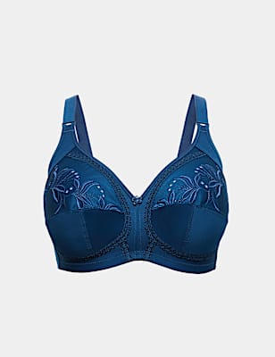Total Support Embroidered Full Cup Bra (A-H)