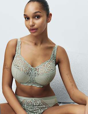 Amelia Lace Non Wired Total Support Bra B-H