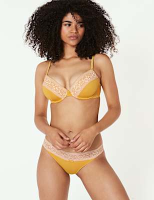 Lace Padded Plunge Wired Bra