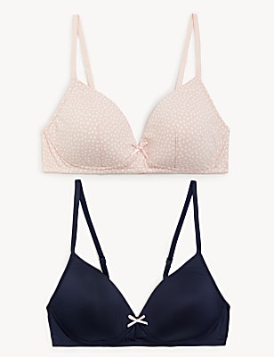 2pk Padded Full Cup First Bras AA-D