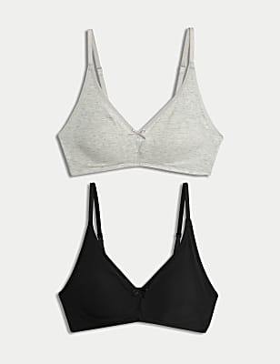 2pk Non-Wired Full Cup First  Bras AA-D