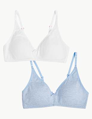 2pk Non-Wired Full Cup First  Bras AA-D